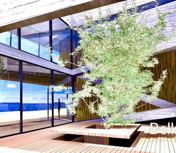 MIROIR DE LUMIÈRE : Villa nouvellement construite avec façade en verre sur la Méditerranée